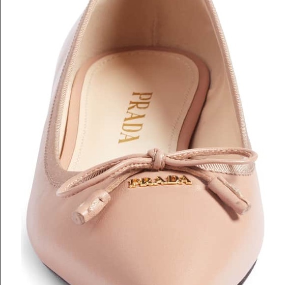 Sold on Tradesy Prada Pointy Toe Nude Ballet Flats - Picture 6 of 8